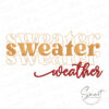 Sweater Weather Embroidery Machine Design