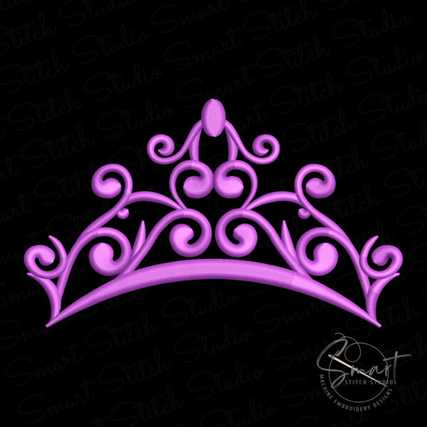 Tiara Crown Embroidery Design