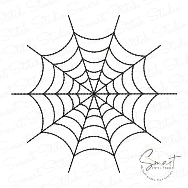 spider-web-embroidery-design Spider Web Embroidery Design with black thread white background
