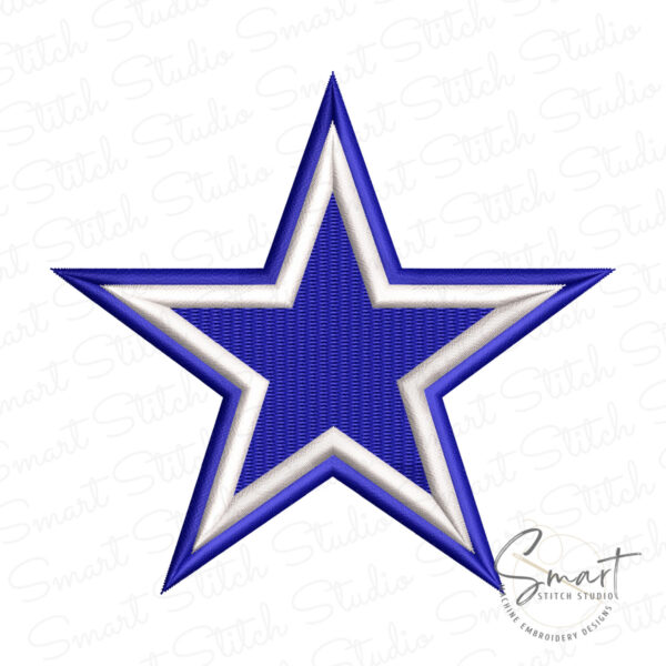 dallas-cowboys-star-embroidery-design-white-background Dallas Cowboys star embroidery design shown on white background